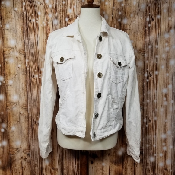 B.C.I Clothing Cream Cotton Blend Corduroy Women's Lg Denim Jean Jacket - Picture 2 of 9